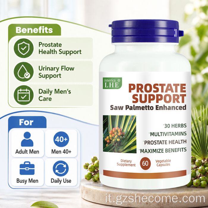 Le capsule di supporto per la prostata Shecome supportano la salute della prostata